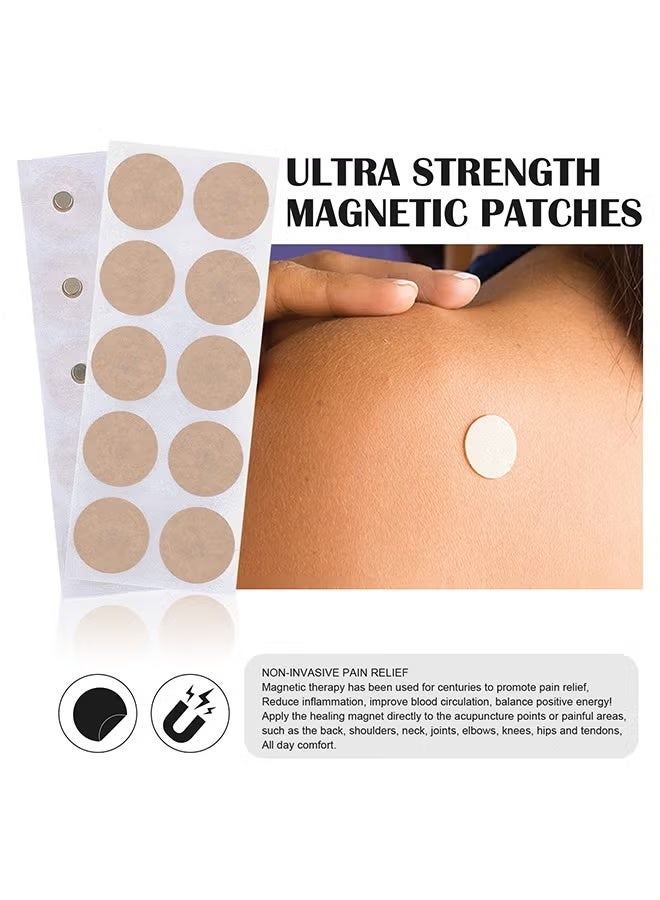 SOUTH MOON 50 Pcs Magnetic Acupressure Patches, Relieve Shoulder, Neck, and Waist Joint Pain, Magnetic Acupoint Patches for body, Health Patch - Image 3