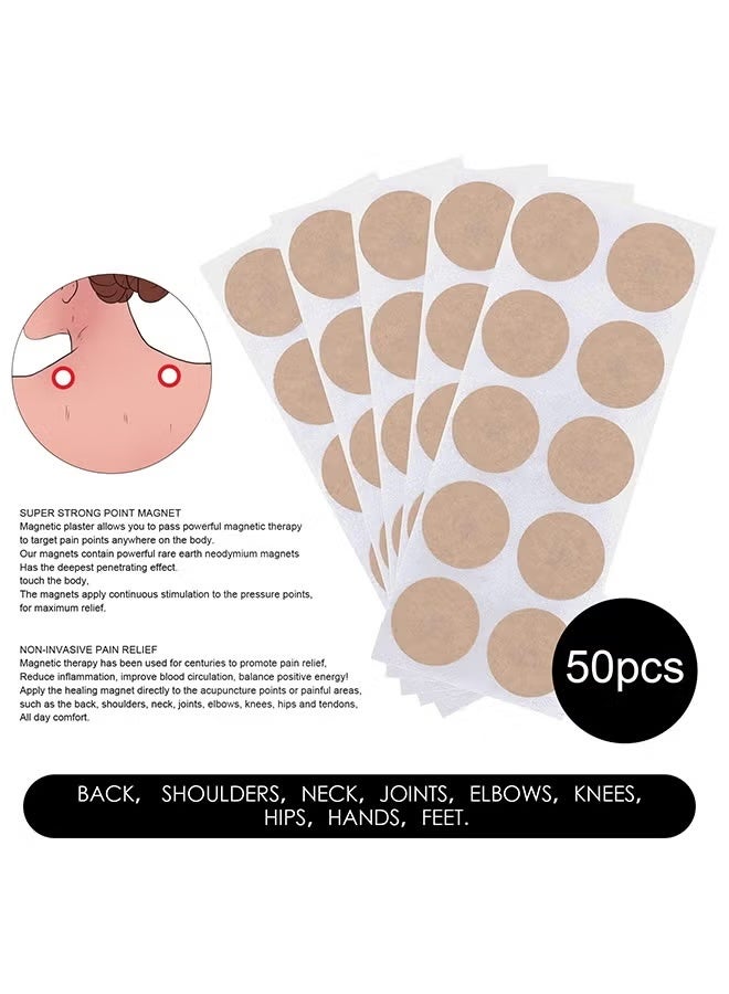 SOUTH MOON 50 Pcs Magnetic Acupressure Patches, Relieve Shoulder, Neck, and Waist Joint Pain, Magnetic Acupoint Patches for body, Health Patch - Image 2
