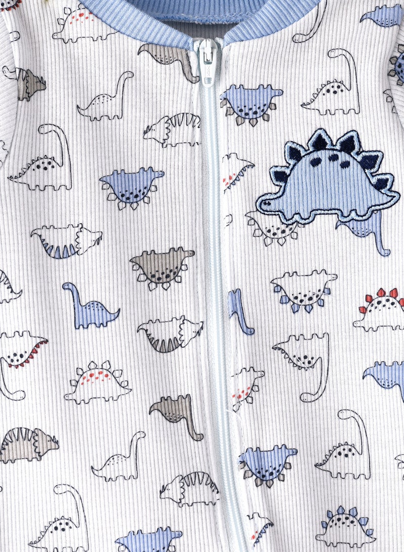 Printed long romper  - Image 3