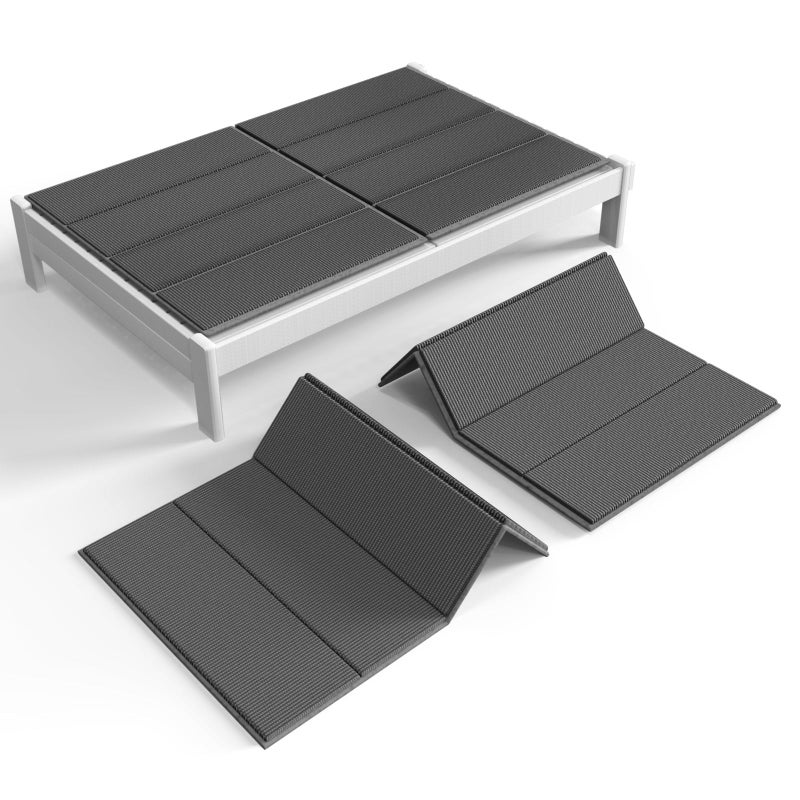 BBX-G Folding Spring Box, Breathable, Noise Minimizing, Moisture Resistant Bunkieboards,Low Profile Bed Support,Large Double Bed 10mm Bunkie Board, Twin Size 75x38'' ï»¿ - Image 1