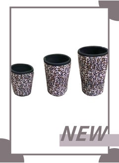 ViveLifDeco 3 Pack Leopard Print Insulator for Cold Beverages, Reusable Iced Coffee Sleeves, Neoprene Cup Sleeves  - Image 1