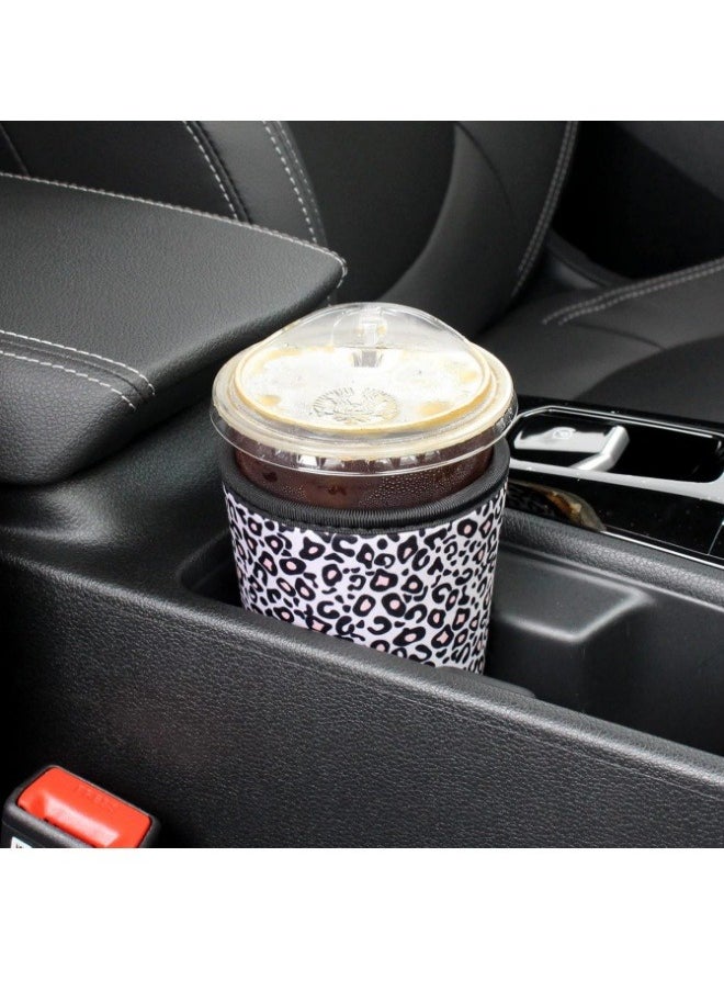 ViveLifDeco 3 Pack Leopard Print Insulator for Cold Beverages, Reusable Iced Coffee Sleeves, Neoprene Cup Sleeves  - Image 4