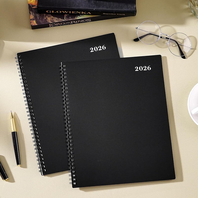 Artfan 2026 Monthly Planner/Calendar - 12 Monthly Planner, JAN 2026 - DEC 2026 Planners with Tabs & Pocket & Label, 8.5" x 11", 2 Pack, Black - Image 2