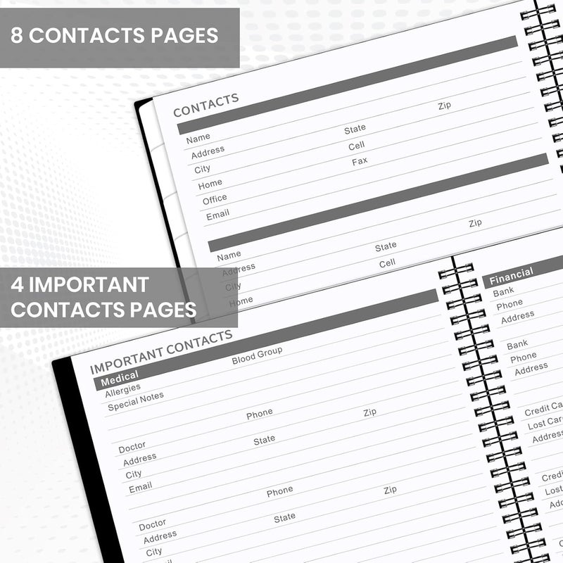 Artfan 2026 Monthly Planner/Calendar - 12 Monthly Planner, JAN 2026 - DEC 2026 Planners with Tabs & Pocket & Label, 8.5" x 11", 2 Pack, Black - Image 5