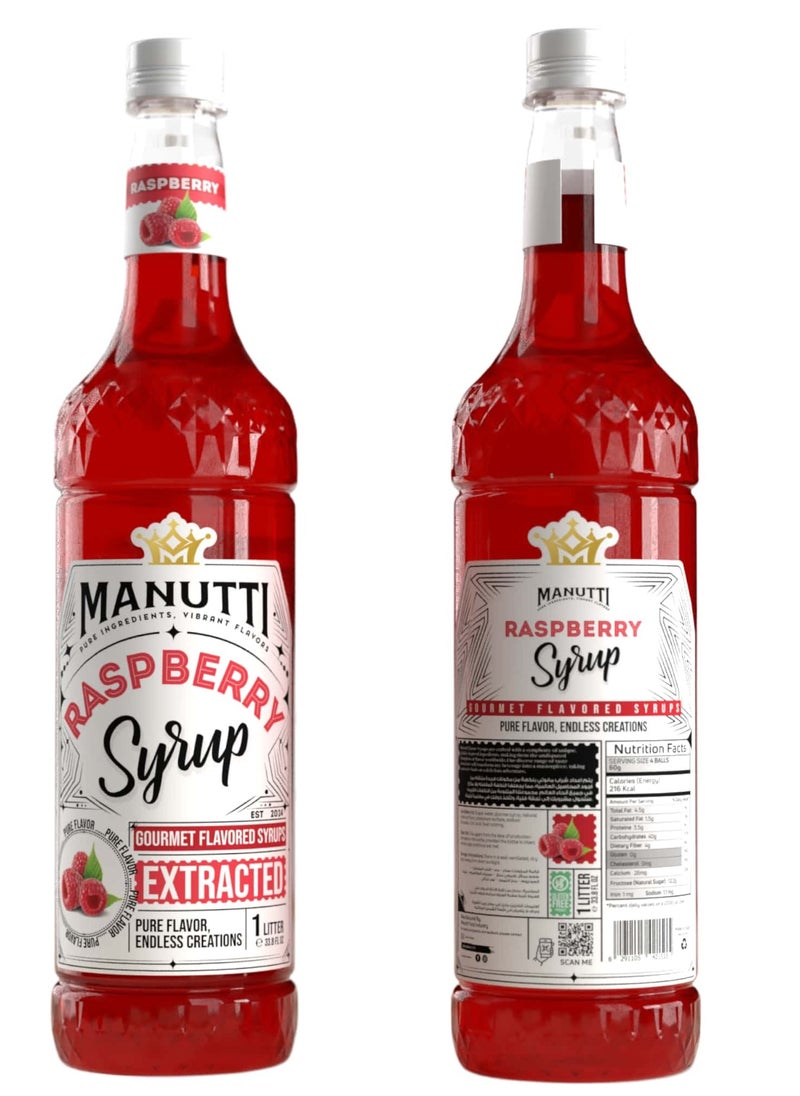 Manutti Raspberry Syrup 1 Liter  - Image 2