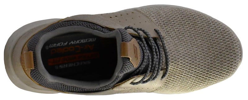 SKECHERS حذاء سنيكرز سكيشرز للرجال بتصميم كلاسيكي - ديلسون - كامدن، رمادي، 11.5 عريض أمريكي - Image 5