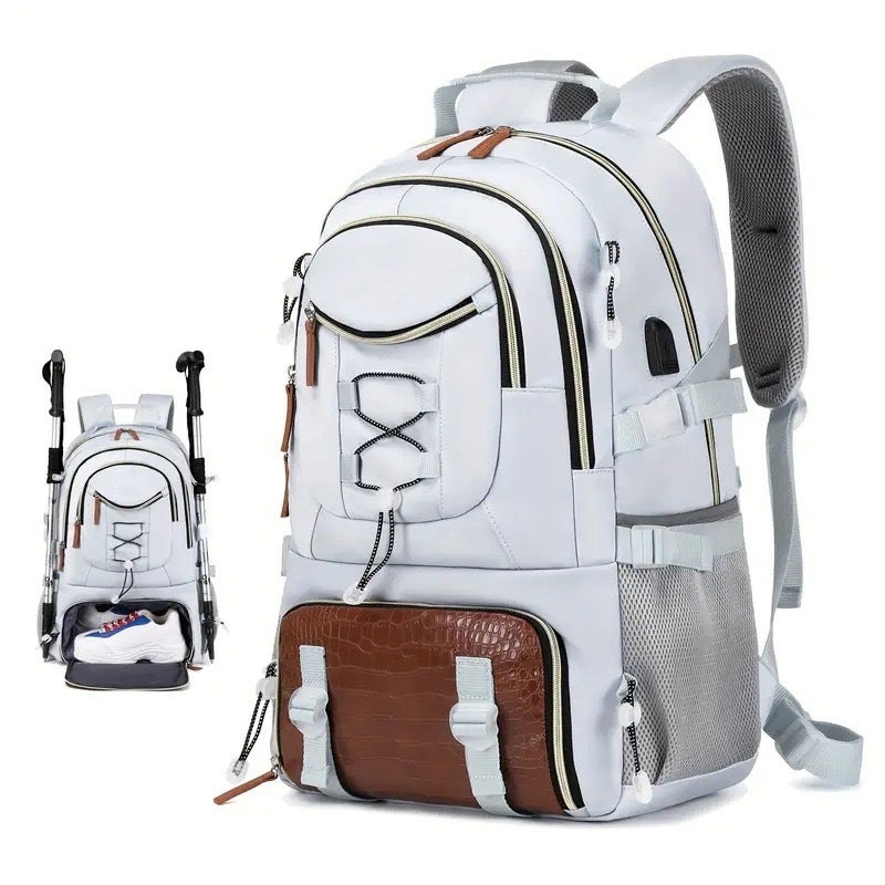 New Independent Shoe Warehouse Casual Backpack Large Capacity Travel Bag Hiking Oxford Cloth Backpack