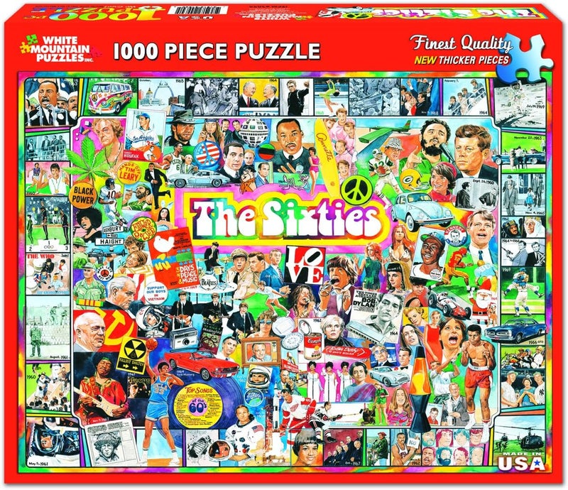 White Mountain WM305 The Sixties Jigsaw Puzzle - 1000 Piece - Image 2
