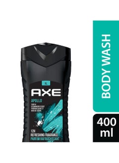 Axe Axe Apollo 3 In 1 Body Face and Hair Wash For Men, Long-Lasting Refreshing Sage and Cedarwood Fragrance For Upto 12 Hrs Natural Origin Ingredients Removes Odor and Bacteria No Parabens 400ml  - Image 2