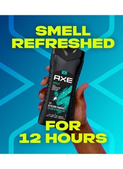 Axe Axe Apollo 3 In 1 Body Face and Hair Wash For Men, Long-Lasting Refreshing Sage and Cedarwood Fragrance For Upto 12 Hrs Natural Origin Ingredients Removes Odor and Bacteria No Parabens 400ml  - Image 4