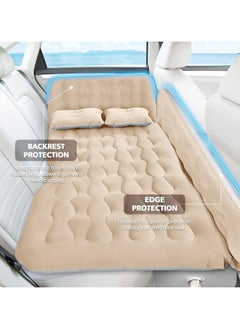AUTOYSUR Inflatable Car Air Mattress, Thickened Flocking Car Air Bed with Air Pump, Portable Car Travel Mattress, Car Sleeping Mattress Bed with 2 Pillows for Car Universal SUV  - Image 3