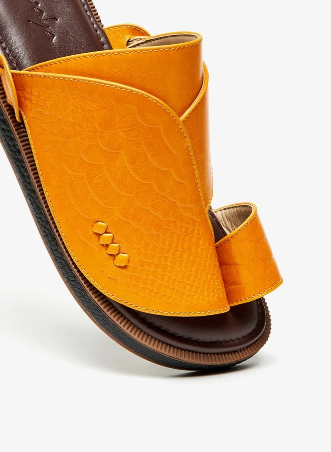 Al Waha Mens Textured SlipOn Arabic Sandals
