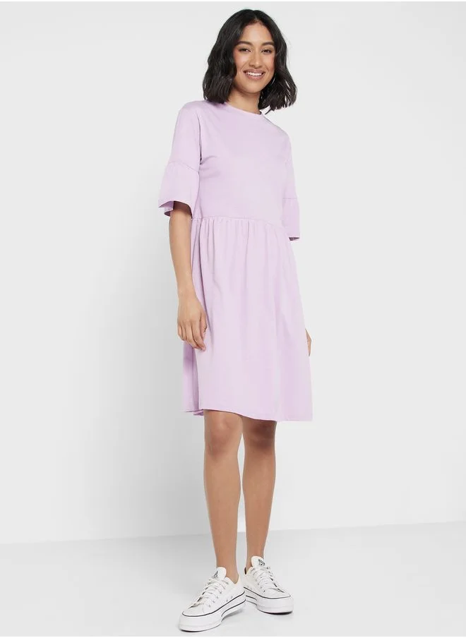 Ginger Basics A Line Pleated Dress