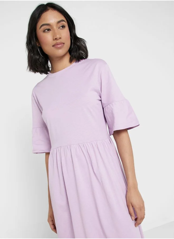 Ginger Basics A Line Pleated Dress