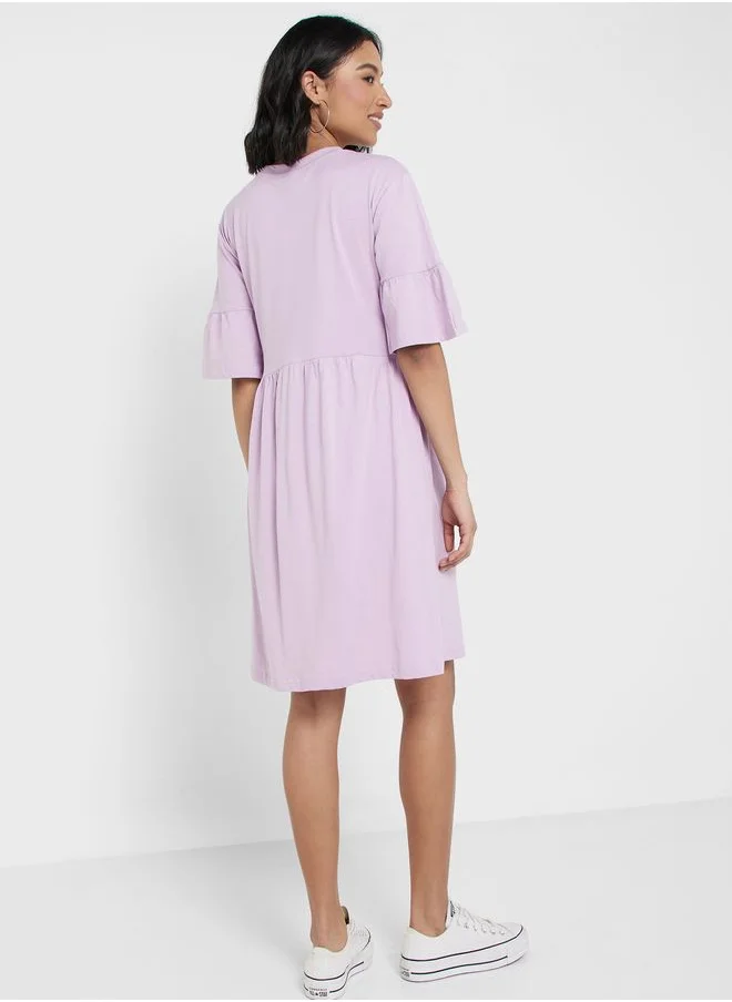 Ginger Basics A Line Pleated Dress