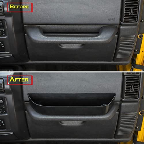YOCTM TJ Co-pilot Passenger Grab Bar Storage Tray Organizer Box for 1997-2006 Jeep Wrangler TJ SE Sport Sahara Rubicon Sport Utility Black Interior Parts Accessories - Image 5