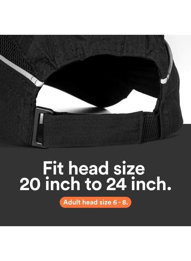 Fitdom Lightweight All Sports Cap Perfect Hat for Running, Hiking, Tennis, Golf & More Black, Black, One size - Image 4