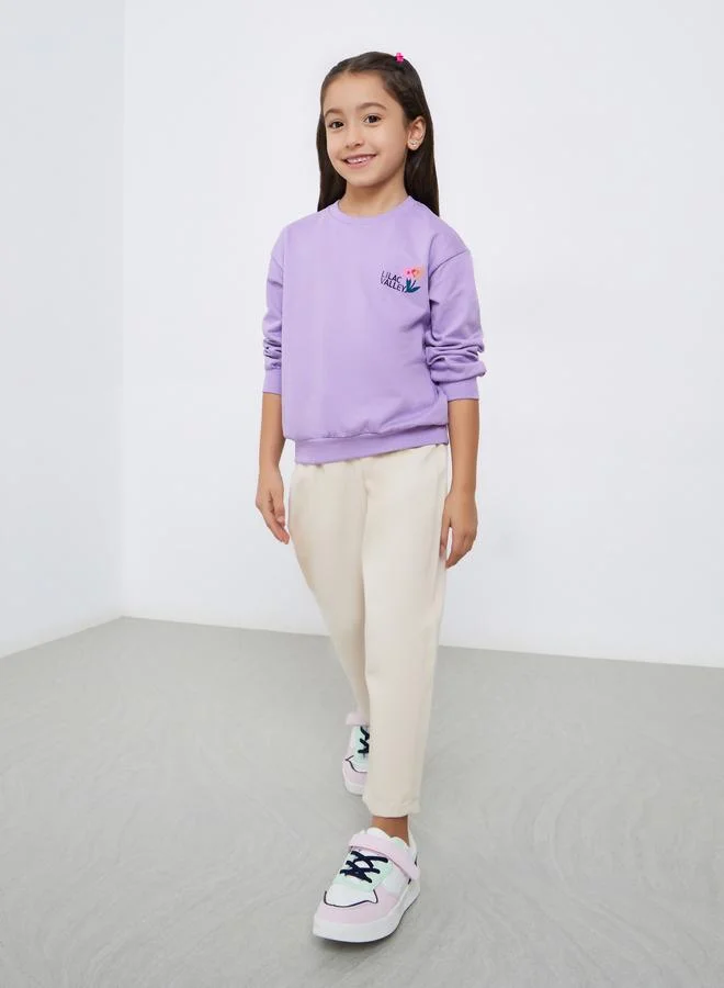 ستايلي سويت شيرت قطني بطبعة زهور