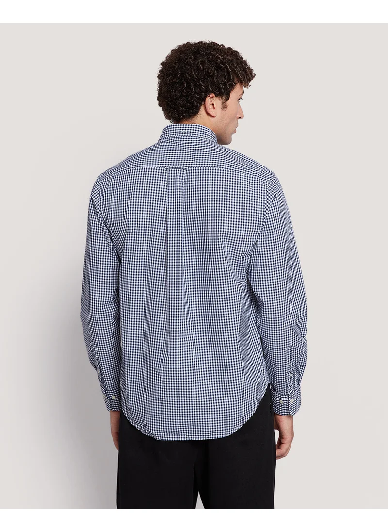 GANT Gant Men’S Regular Fit Gingham Check Poplin Cotton Shirt