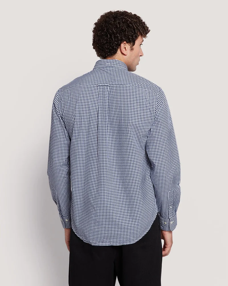 GANT Gant Men’S Regular Fit Gingham Check Poplin Cotton Shirt