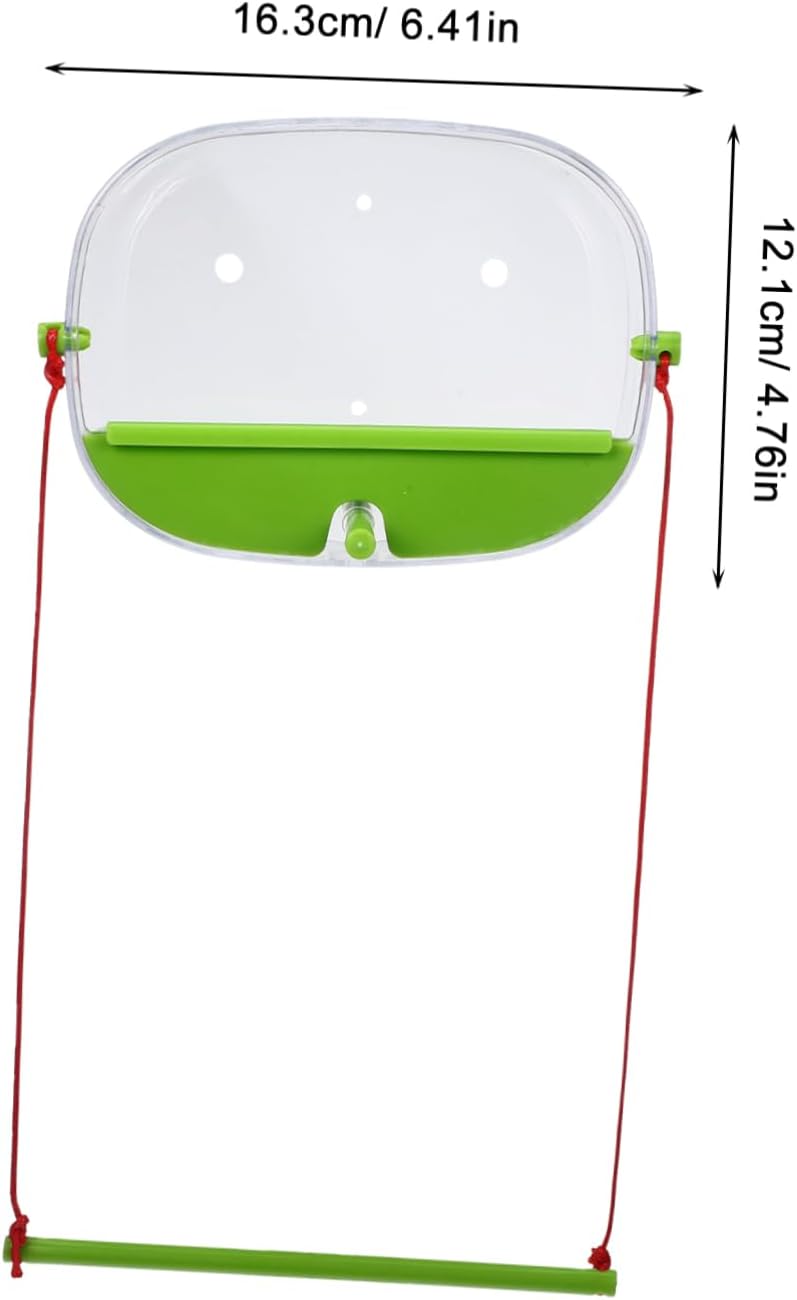 1set Transparent Window Bird Feeder with Cups Shape Parrot Food Container for Use Easy to Clean and Design for Bird Watching - Image 2
