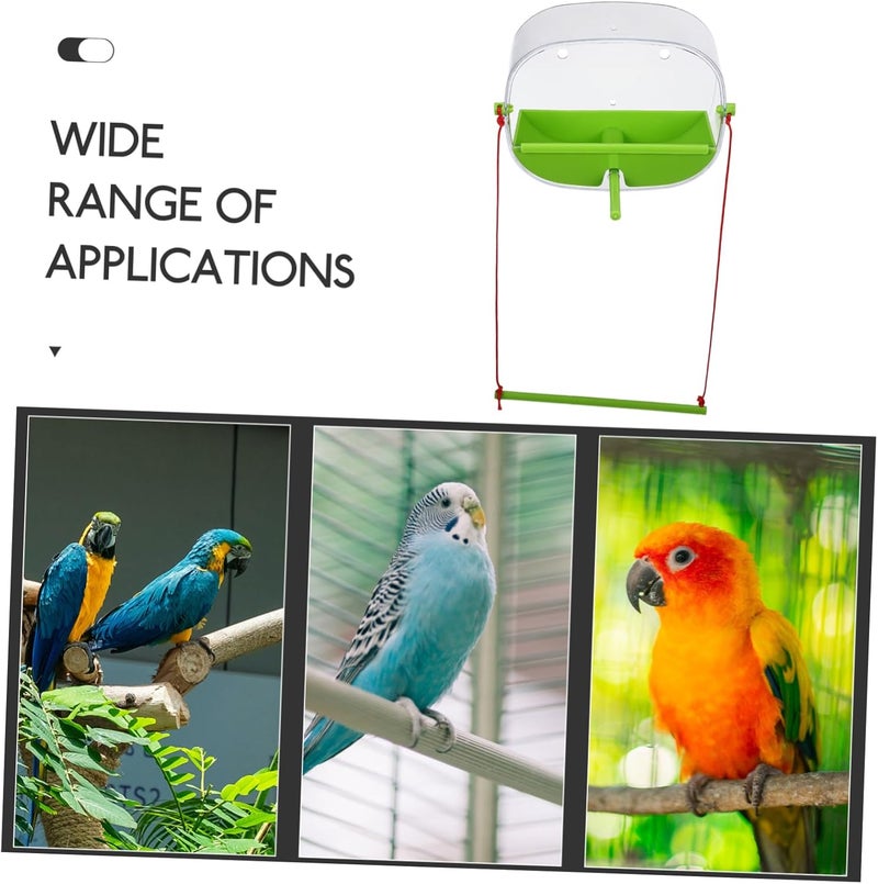 1set Transparent Window Bird Feeder with Cups Shape Parrot Food Container for Use Easy to Clean and Design for Bird Watching - Image 4