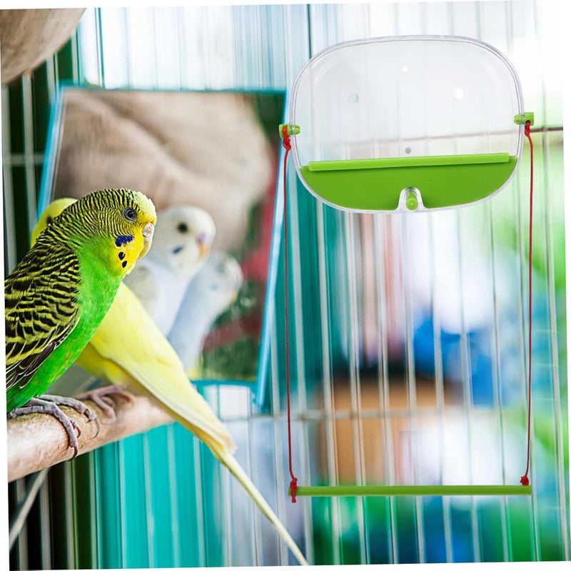 1set Transparent Window Bird Feeder with Cups Shape Parrot Food Container for Use Easy to Clean and Design for Bird Watching - Image 3