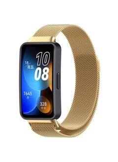 Replacement Strap For Huawei Band 8 Milanese Metal Watch Band Gold