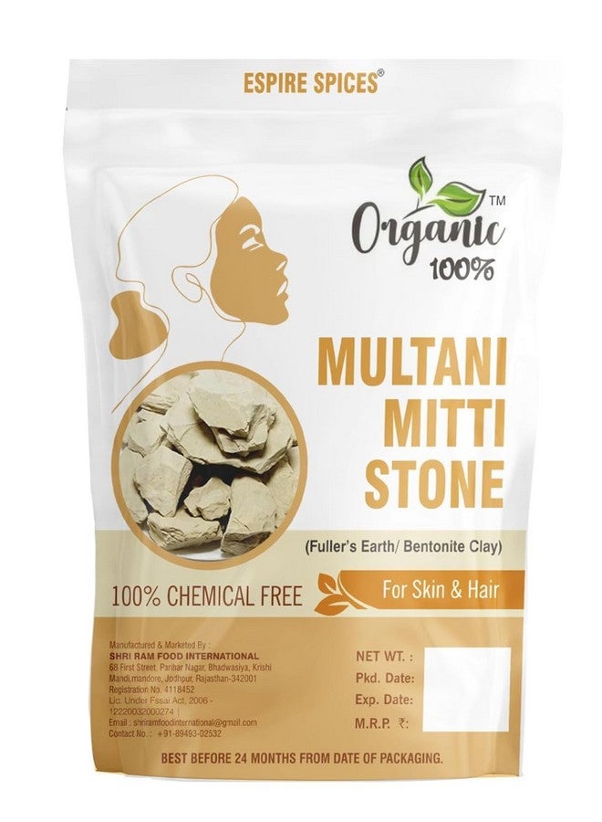 Organic Pure Multani Mitti Stone (Fuller's Earth) Skin Face Clays 400gm - Image 1