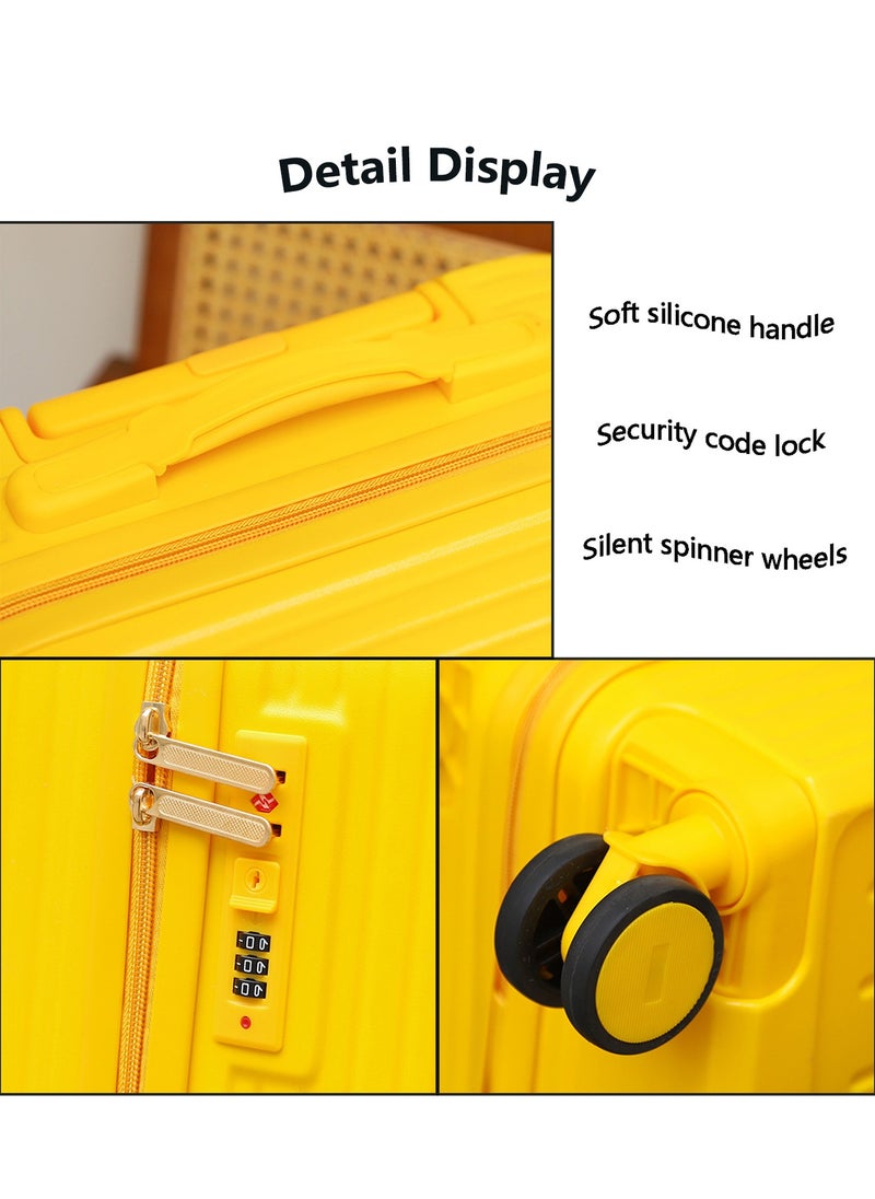 Kids Rolling Luggage, 20" Kids Suitcase with 3D Multiple View Design, ABS PC Material, Cute Cartoon Character Pattern Travel Trolley Case for Girls Boys Children