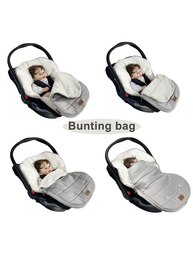 FUNLIFE Car Seat Bunting Bag Set Cover For Spring Fall Front Height Adjustable Waterproof Infant Carseat Bunting Bag For Winter For Harsh Winter Use Car Seat Cover And Bunting Bag Together - Image 5