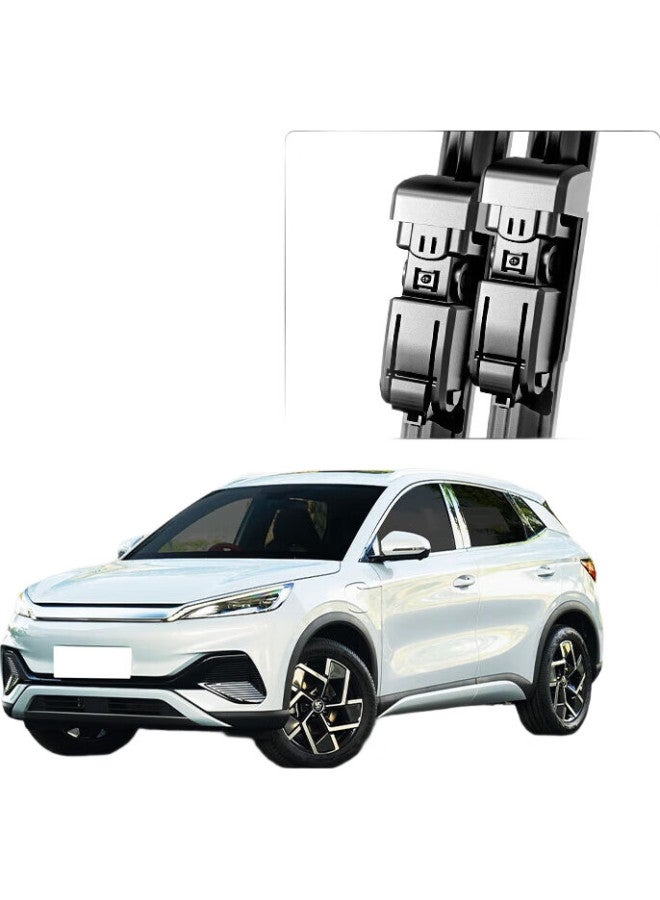 AOLIN Byd Yuan Plus Windshield Wipers, Original Boneless Wiper Blades Size, A-Grade Rubber Strips, 1 Pair - Image 1