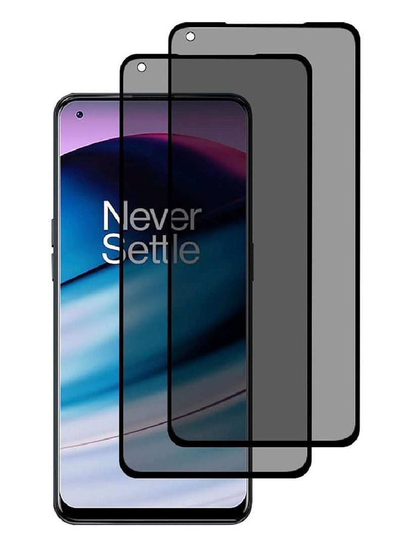 we3 حماية شاشة زجاجية مقسّاة 2 قطعة مضادة للتجسس مصممة لهاتف OnePlus Nord CE 5G تغطي الشاشة بالكامل مع لاصق كامل من الحافة إلى الحافة وخالية من الفقاعات - Image 1