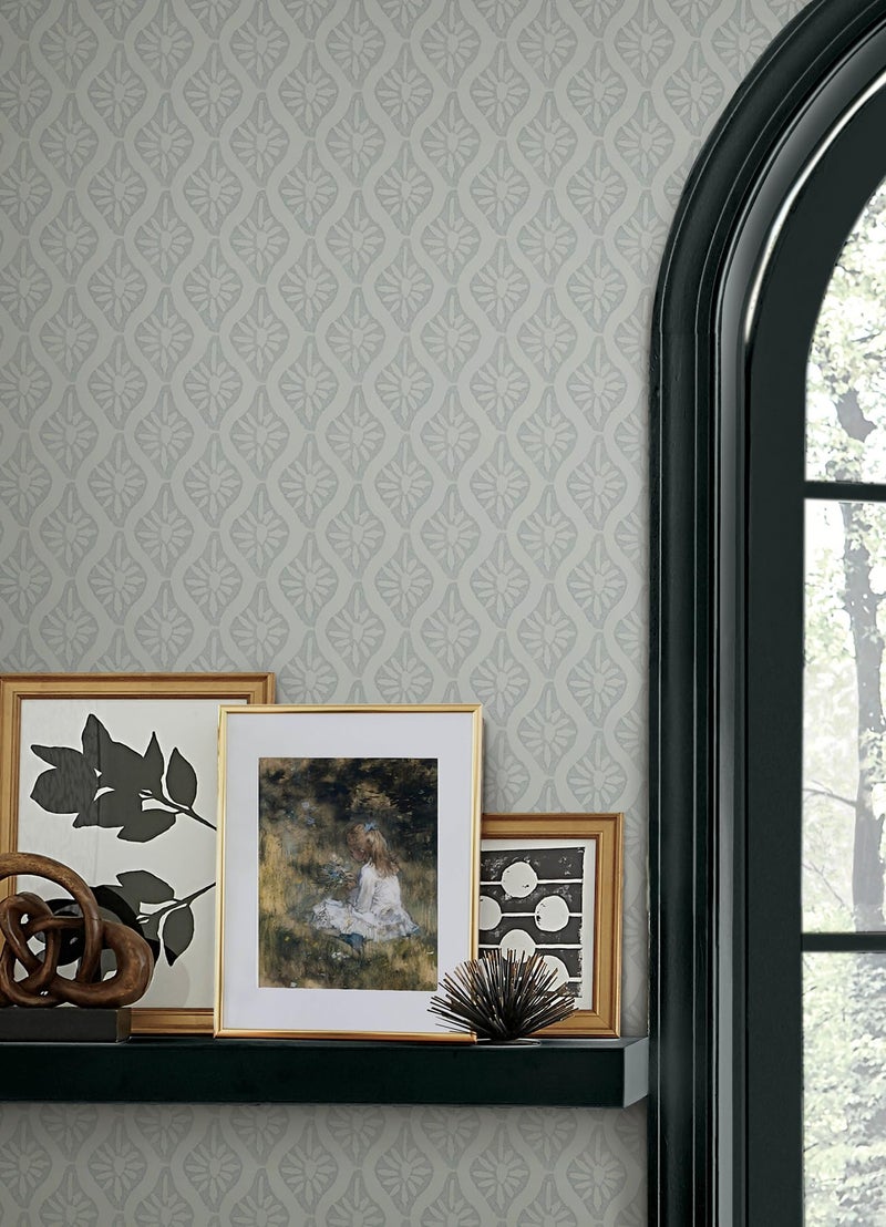 NuWallpaper Chris Loves Julia x Nova Mist Blue Peel and Stick Wallpaper, CJS6331 - Image 4