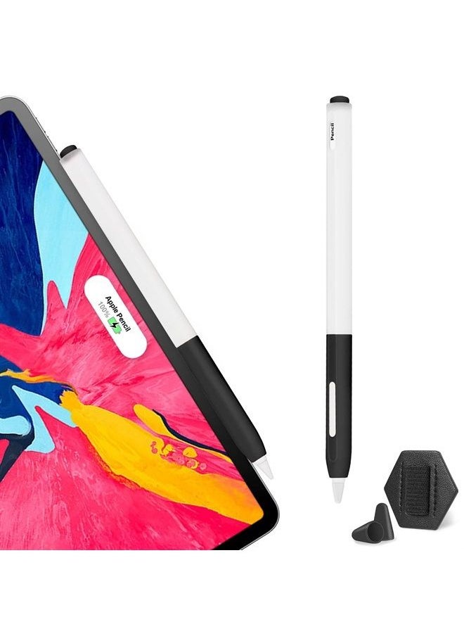 Doormoon - Pencil Case Sleeve Compatible for Apple Pencil 2 Gen, Doormoon Pencil Holder with Pencil Cover and Nib Cover for iPad, Cute Protective for Apple Pencil (Black) - Image 1