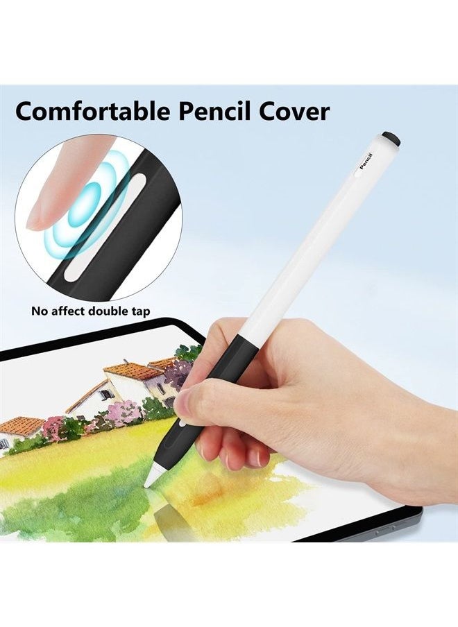 Doormoon - Pencil Case Sleeve Compatible for Apple Pencil 2 Gen, Doormoon Pencil Holder with Pencil Cover and Nib Cover for iPad, Cute Protective for Apple Pencil (Black) - Image 1