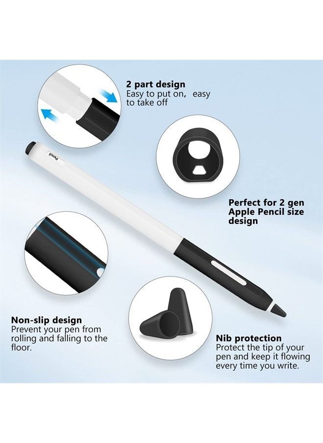Doormoon - Pencil Case Sleeve Compatible for Apple Pencil 2 Gen, Doormoon Pencil Holder with Pencil Cover and Nib Cover for iPad, Cute Protective for Apple Pencil (Black) - Image 1