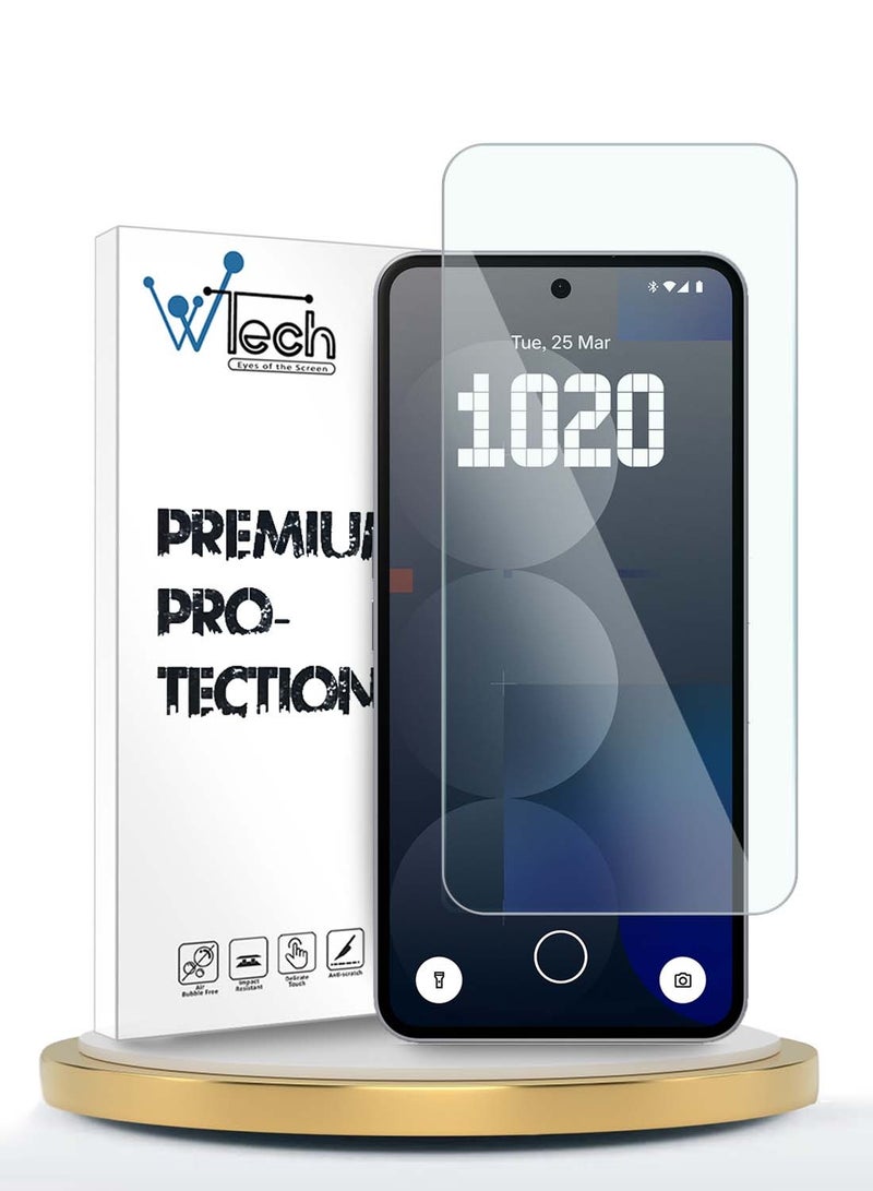 دبليو تيك واقي شاشة من الزجاج المقوى من Nothing Phone (3a) 5G / 3a Pro 2025 WTech Premium Series Curved Edged 9H 2.5D (MSG9CN) - شفاف - Image 1