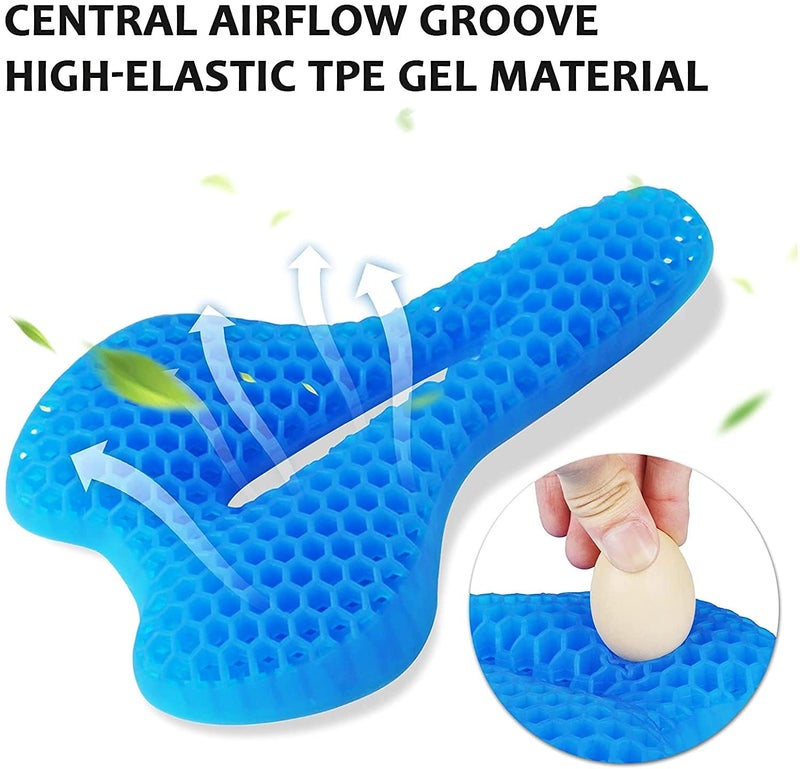 Orlenic Soft Bicycle Gel Saddle Seat Cover – Large Ergonomic Cycling Cushion with Foam & Silicone Gel, Breathable Anti-Slip Bike Seat Pad for Indoor Exercise, Mountain, Cruiser, Stationary Bikes - Image 4