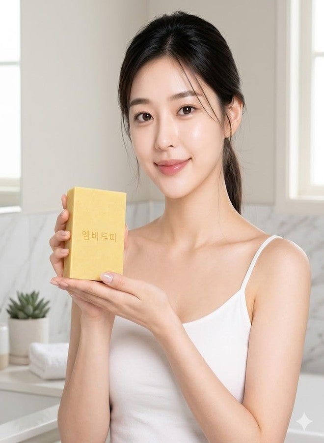 MB2P Kojic Acid & Rice Water Brightening Soap for Face & Body | Removes Tan, Dark Spots & Uneven Skin Tone | Deep Cleansing Moisturizing Soap | Pack of 1 | 100g - Image 2