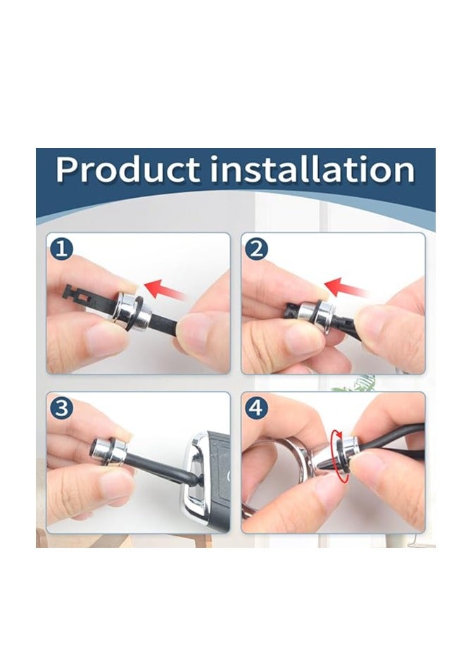 OUYoo for Toyota Key Fob Cover with Toyota Keychain, Car Key Fob Case Compatible with Toyota 2018-2023 Camry RAV4 Highlander Avalon C-HR Prius Corolla GT86,With keychain (Red) - Image 4