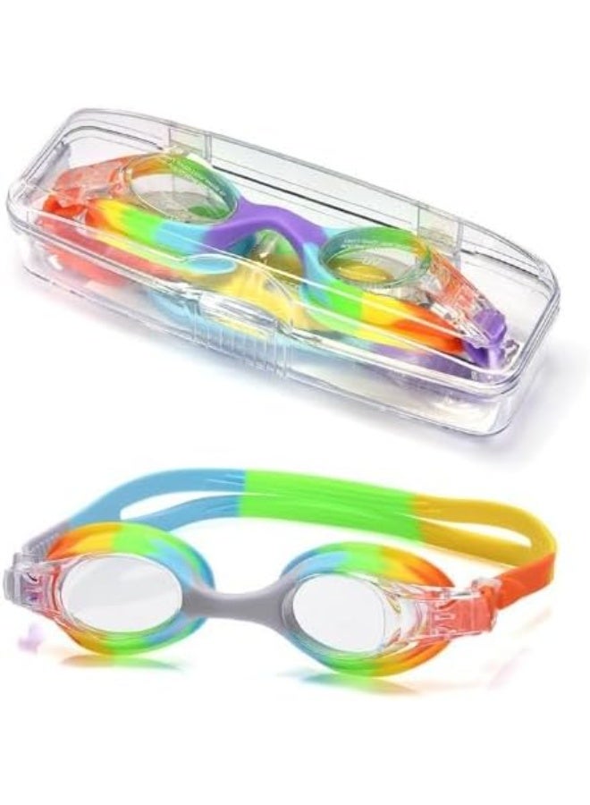 UKR Kids Swim Goggles Leakproof Soft Silicone Adjustable Strap, Nose Clip & Earplugs Swimming Pool Junior Goggles with Case for Ages 6–14 - Image 3
