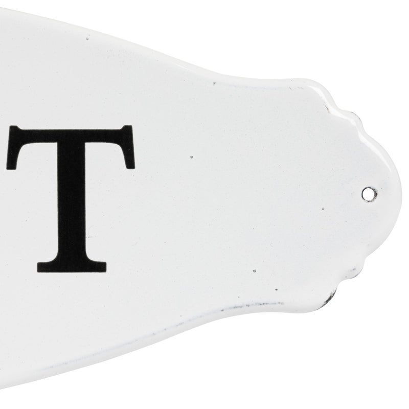 Creative Co-op White Decorative Metal Toilet Sign - Image 4