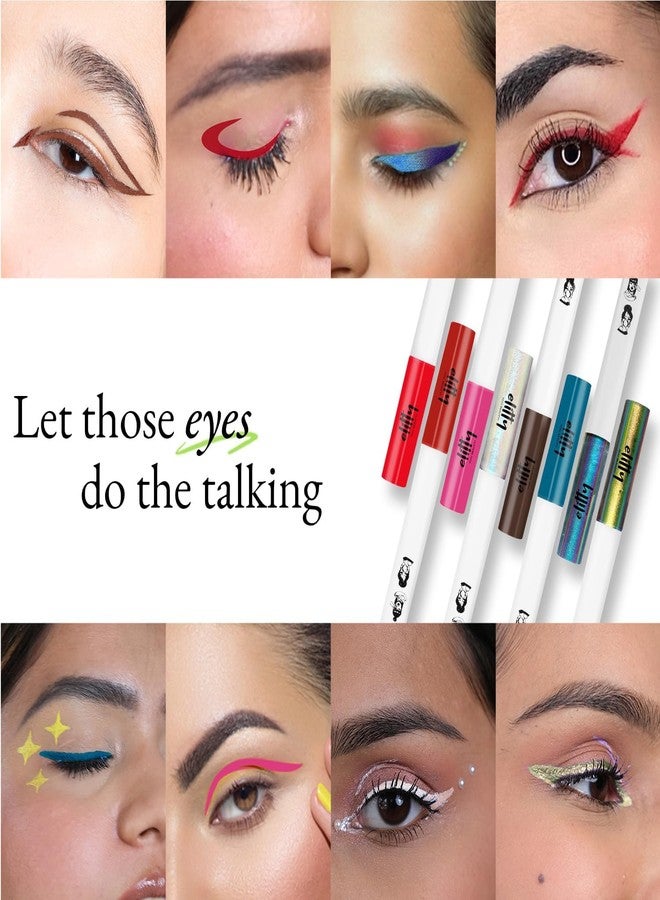 Elitty Waterproof Eyeliner - 4g Purple Colour With Intense Metallic Finish | Smudge Proof, Long Lasting Liquid Liner For Eye Makeup | Quick Drying Formula With Fine Tip For Smooth, Precise Application - Image 5