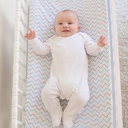 Ziggy Baby Baby Changing Pad Covers - 2 Pack - for Boys Girls Neutral - Soft Jersey Knit Cotton (Blue/Grey) Baby Changing Table Cover by Ziggy Baby - Image 4