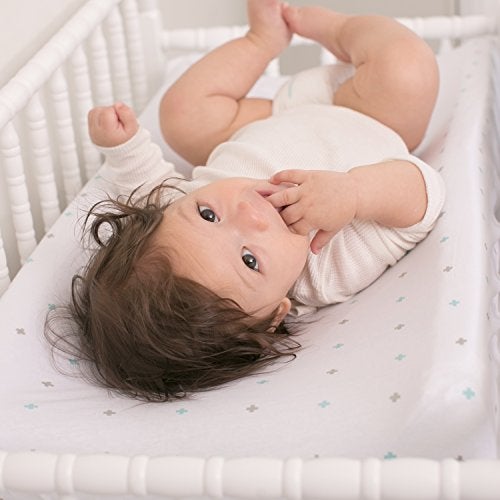 Ziggy Baby Baby Changing Pad Covers - 2 Pack - for Boys Girls Neutral - Soft Jersey Knit Cotton (Blue/Grey) Baby Changing Table Cover by Ziggy Baby - Image 3