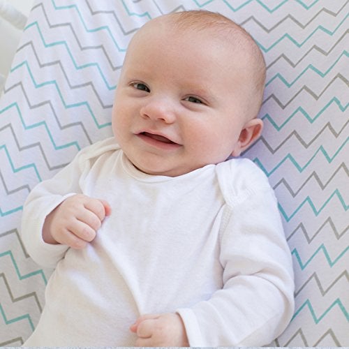 Ziggy Baby Baby Changing Pad Covers - 2 Pack - for Boys Girls Neutral - Soft Jersey Knit Cotton (Blue/Grey) Baby Changing Table Cover by Ziggy Baby - Image 2