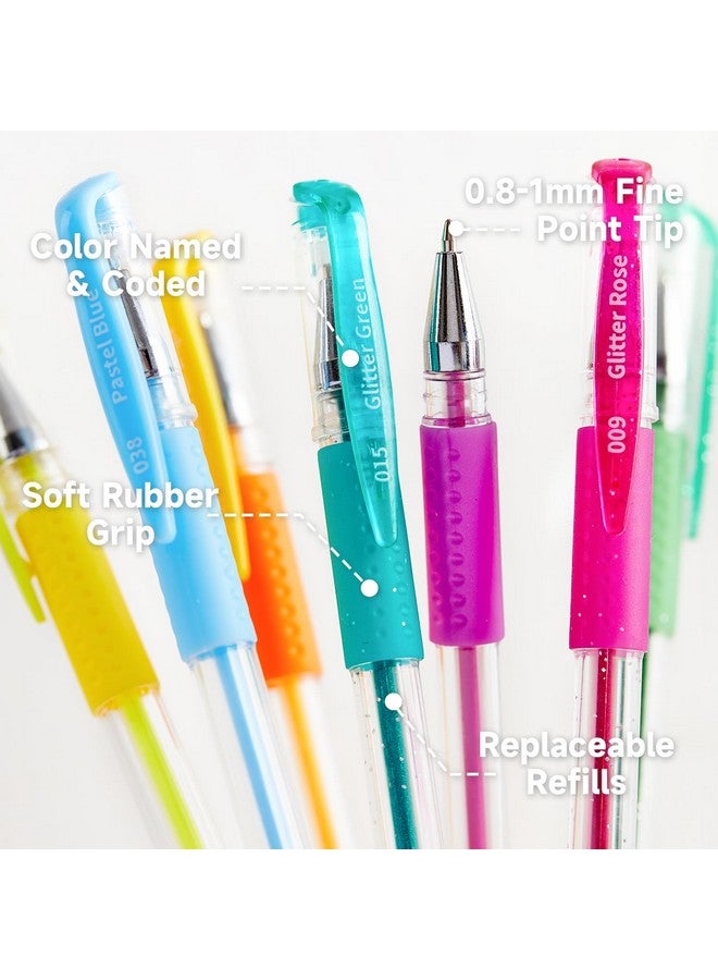 Shuttle Art Gel Pens, 120 Pack Gel Pen Set 60 Colored Gel Pen with 60 Refills for Adults Coloring Books Drawing Doodling Crafts Scrapbooking Journaling - Image 4