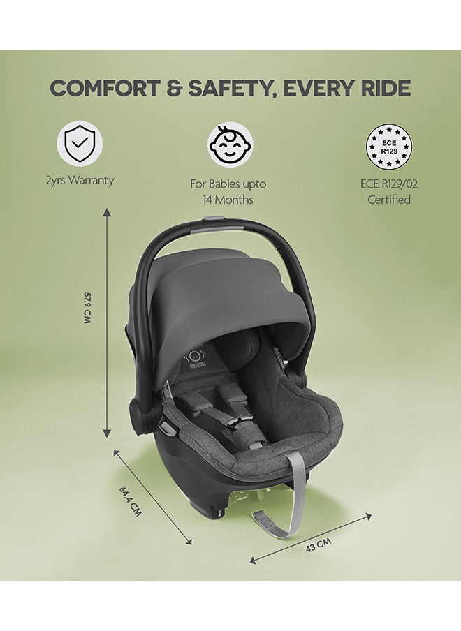 UPPAbaby Mesa I - Size Infant Car Seat - Jordan/Greyson - Charcoal Melange  - Image 5