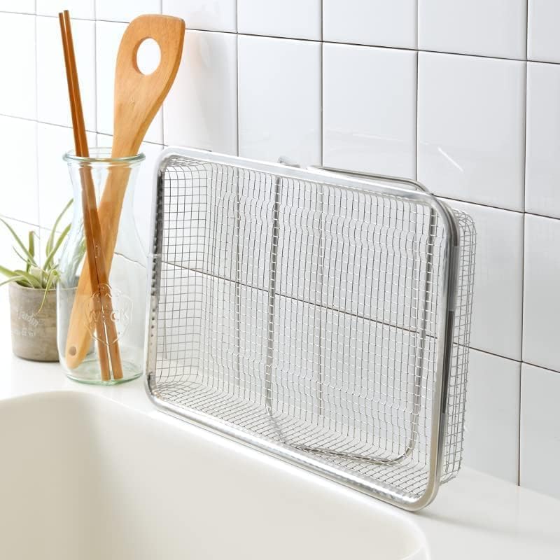 ZIVSA Sink Strainer Drainer Basket Expandable Dish Drying Rack Organizer and Utensil Cutlery Holder Stainless Steel Over Sink Dish Rack - Image 4